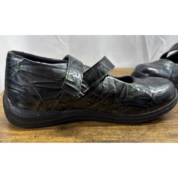 Drew P221 Last Womens 7M Mary Jane Silver Black Mix Patent Leather Comfort Shoe - Picture 15 of 16